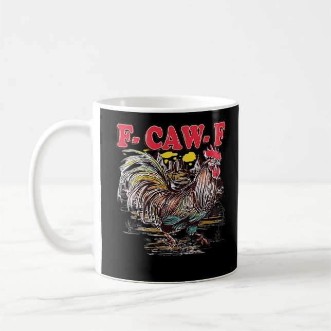 F-Caw-F Hei Hei Moana Rooster Classic Funny Graphi Coffee Mug (Left)