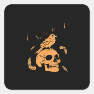 F-Caw-F Humorous Crow Graphic Square Sticker