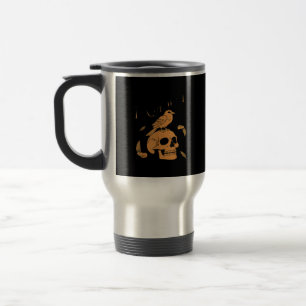 F-Caw-F Humorous Crow Graphic Travel Mug