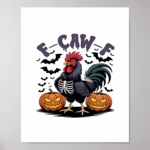F-Caw-F Humour Crow Funny Gothic Poster