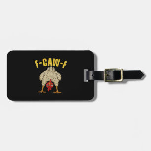 F-Caw-F Humour Gothic Crow Funny Aesthetic Style Luggage Tag