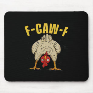 F-Caw-F Humour Gothic Crow Funny Aesthetic Style Mouse Mat