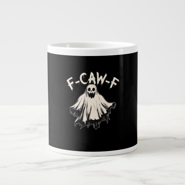 F-Caw-F Humour Retro Classic Large Coffee Mug (Front)
