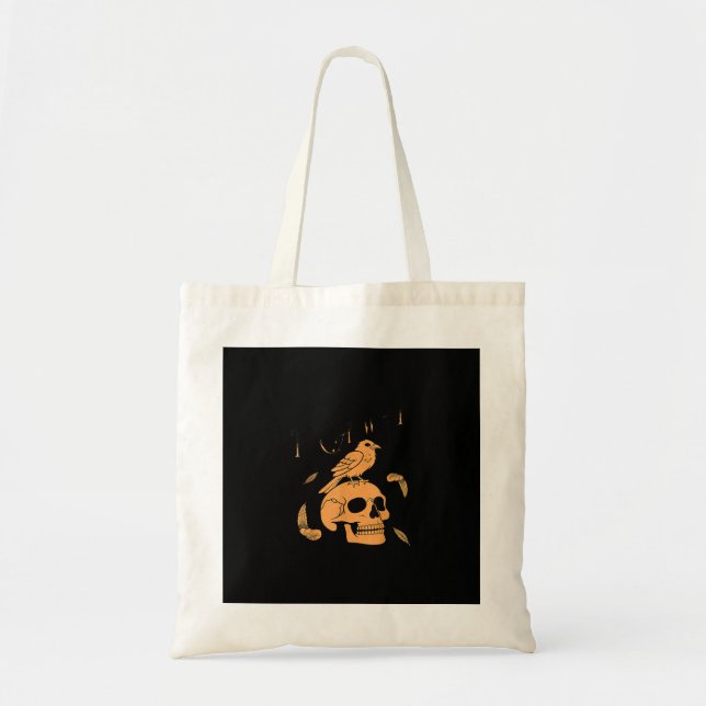 F-Caw-F Humourous Crow Graphic Tote Bag (Front)