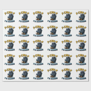 F-Caw-F I'm Gaming Funny Raven Crow Meme Wrapping Paper