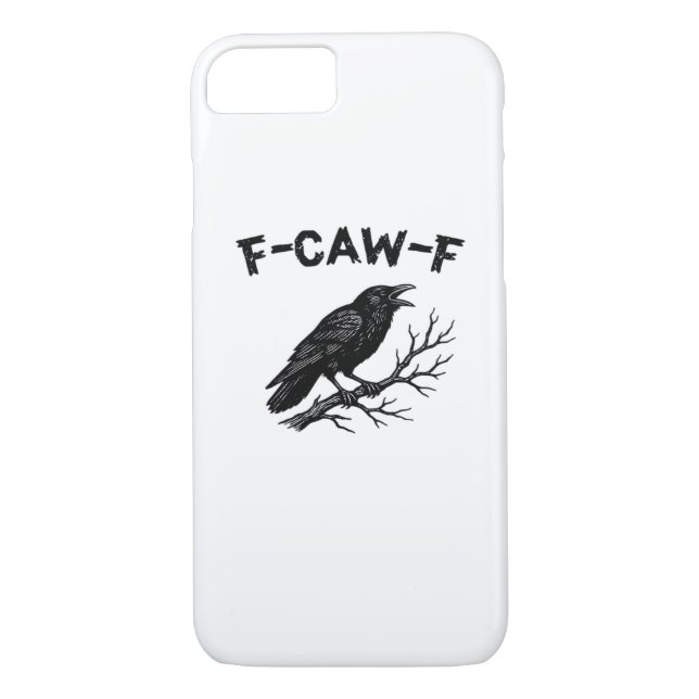 F-Caw-F Minimal Clean Case-Mate iPhone Case (Back)