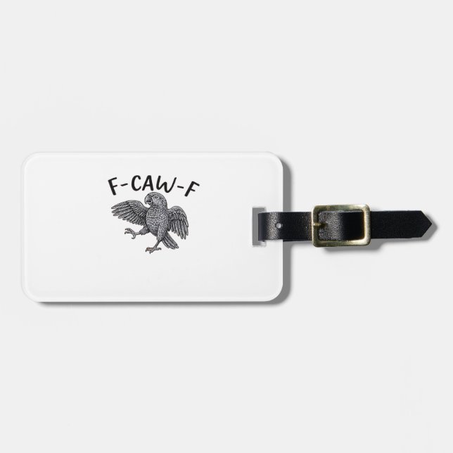 F Caw F Minimal Clean Design Luggage Tag (Front Horizontal)