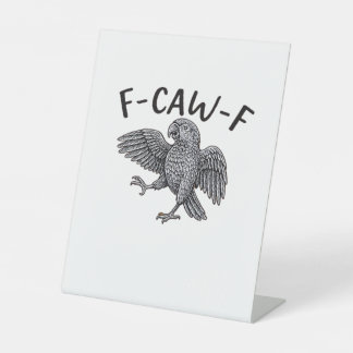 F Caw F Minimal Clean Design Pedestal Sign