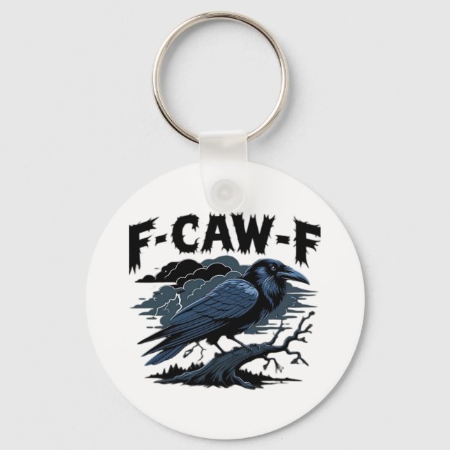F-Caw-F Minimal Clean Key Ring (Front)