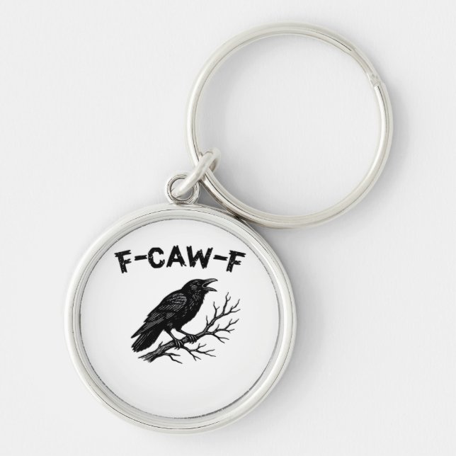 F-Caw-F Minimal Clean Key Ring (Front)