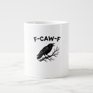 F-Caw-F Minimal Clean Large Coffee Mug