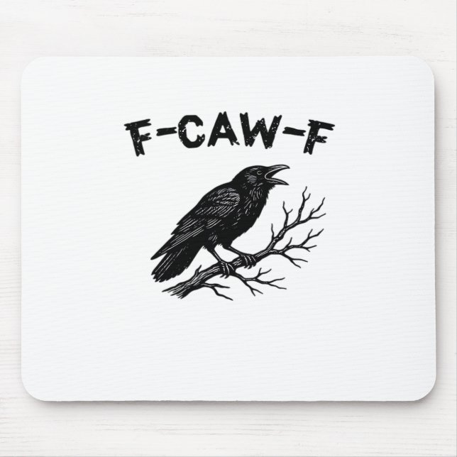 F-Caw-F Minimal Clean Mouse Mat (Front)