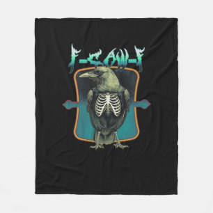 F-Caw-F Minimal Design Fleece Blanket
