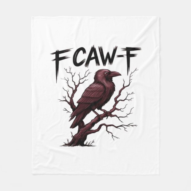 F-Caw-F Raven Classic Fleece Blanket (Front)