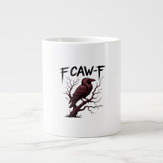 F-Caw-F Raven Classic Large Coffee Mug (Front)
