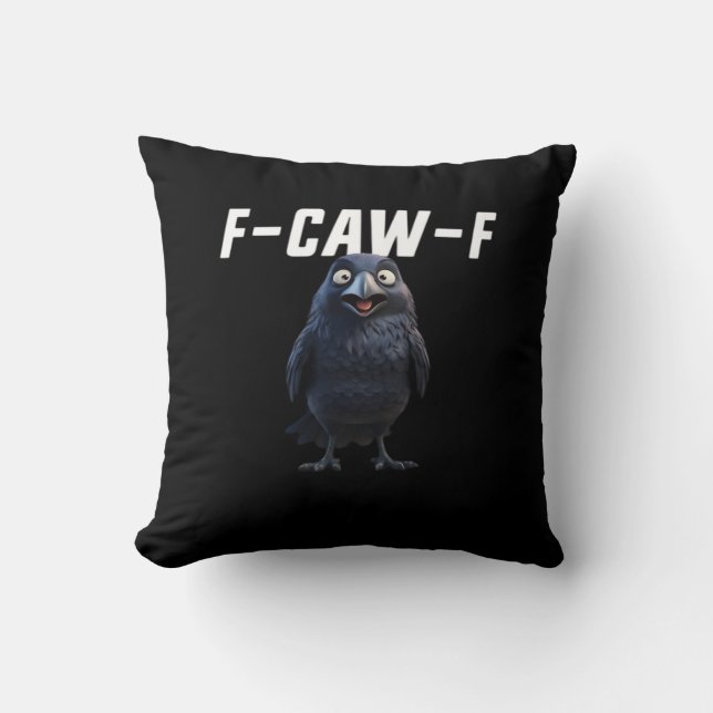 F Caw F Raven Funny Gear Creative Style Cushion (Front)