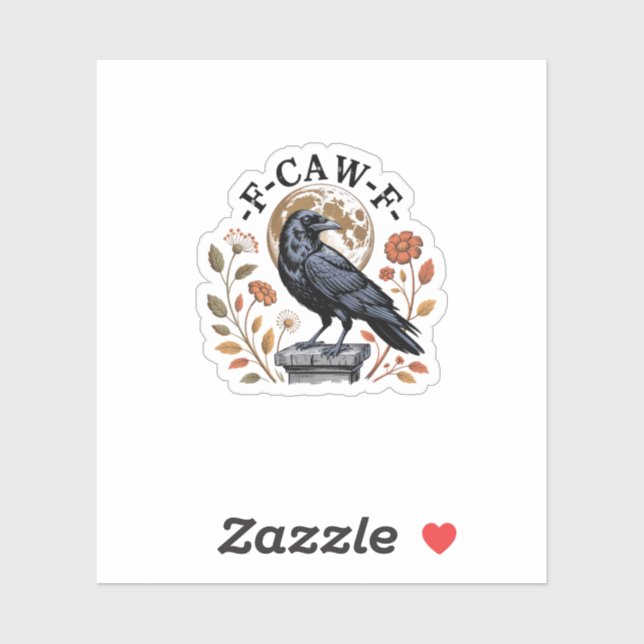F-Caw-F Raven Moon Gothic Halloween Crow Bird Love (Sheet)
