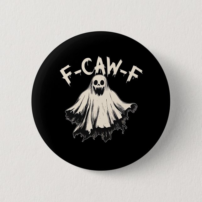 F-Caw-F Raven Retro Classic 6 Cm Round Badge (Front)
