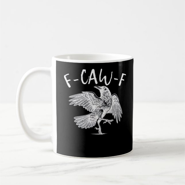 F-Caw-F Raven Retro Classic Coffee Mug (Left)
