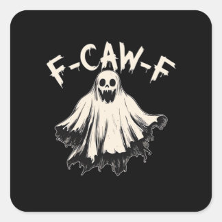 F Caw F Raven Retro Classic Style Square Sticker