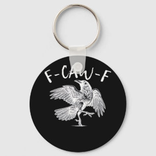 F-Caw-F Raven Vintage Graphic Key Ring