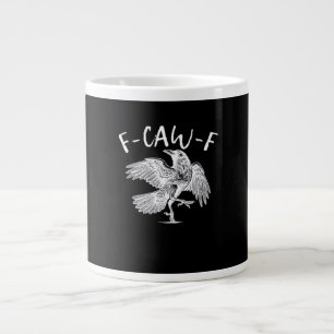 F-Caw-F Raven Vintage Graphic Large Coffee Mug