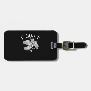 F-Caw-F Raven Vintage Graphic Luggage Tag