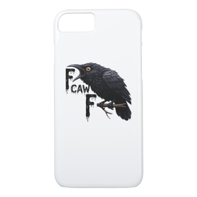F Caw F Retro Classic Case-Mate iPhone Case (Back)