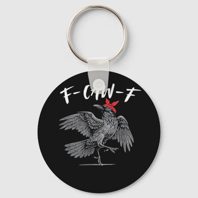 F-Caw-F Retro Classic Key Ring (Front)