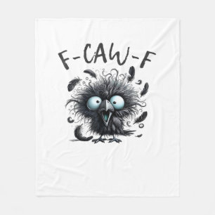 F Caw F Retro Classic Style Fleece Blanket
