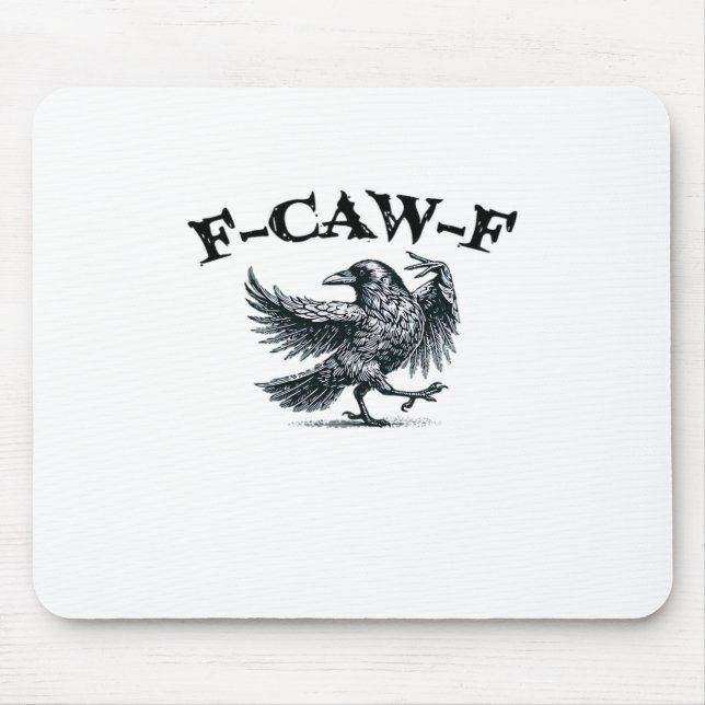 F-Caw-F Retro Style Mouse Mat (Front)
