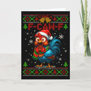 F Caw F Rooster Funny Bird Fcawf Chicken Whisperer Card