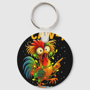 F Caw F Rooster Funny Bird Fcawf Chicken Whisperer Key Ring