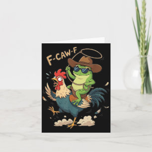 F-Caw-F Rooster Meme Funny Sarcastic Humour Quote Card