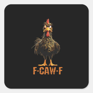 F-Caw-F Simple Clean Square Sticker