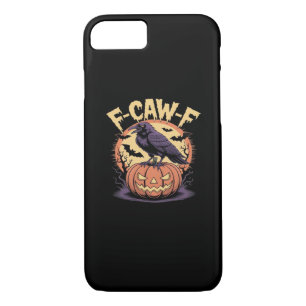 F-Caw-F Spooky Halloween Raven Pumpkin- Bat Moon N iPhone 8/7 Case