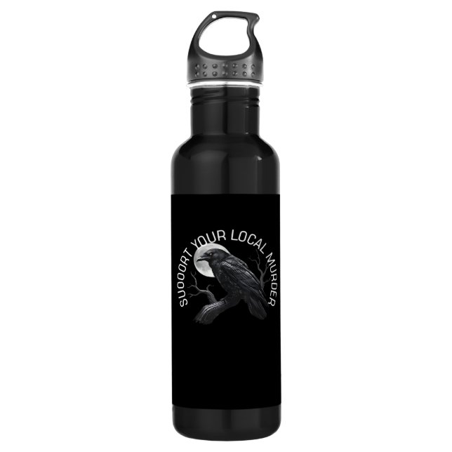 F-Caw-F - Support Your Murder Classic 710 Ml Water Bottle (Front)