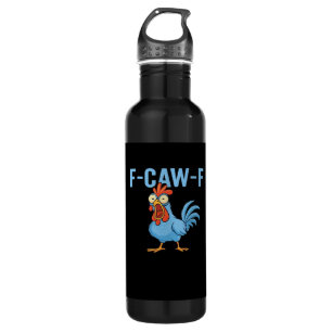 F-Caw-F Swearing Chicken Classic Retro Style 710 Ml Water Bottle
