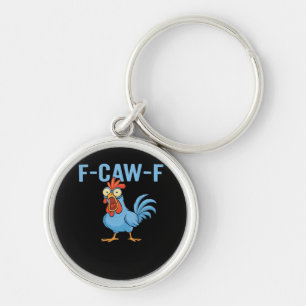 F-Caw-F Swearing Chicken Classic Retro Style Key Ring