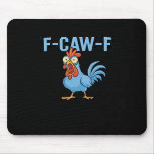 F-Caw-F Swearing Chicken Classic Retro Style Mouse Mat