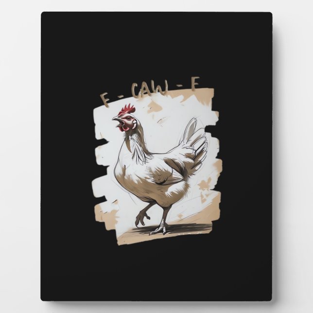 F-Caw-F Vintage Graphic Plaque (Front)