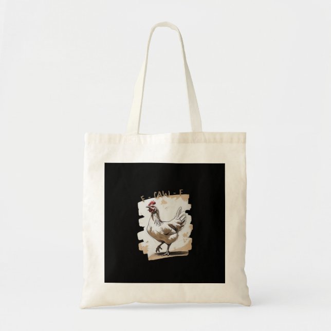 F-Caw-F Vintage Graphic Tote Bag (Front)