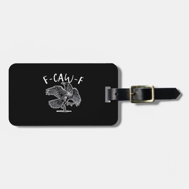 F-Caw-F Vintage Style Luggage Tag (Front Horizontal)