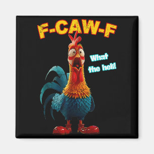 F-caw-f What The Heli Chicken Funny Meme Vintage  Magnet