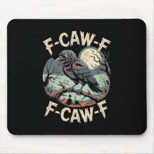 F-caw-f Zombie Crow Halloween Black Crow Vintage H Mouse Mat