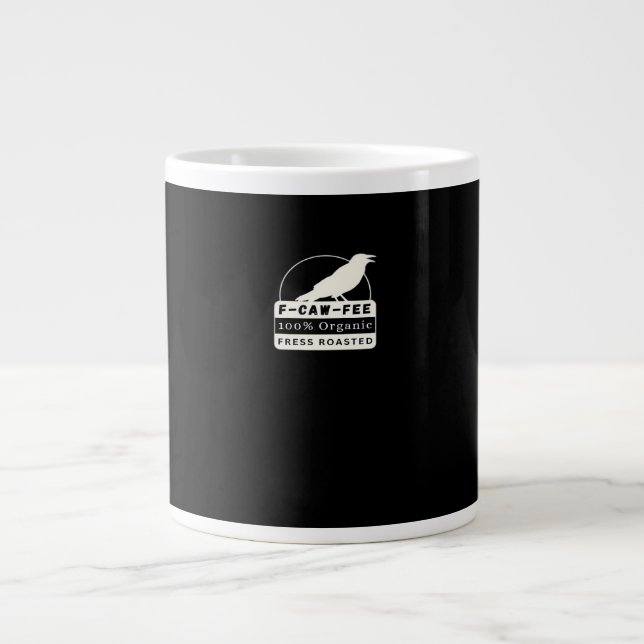 F-Caw-Fee Organic Style Classic Large Coffee Mug (Front)