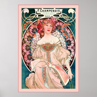 F. Champenois Imprimeur-Editeur ~ Alphonse Mucha Poster