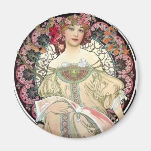 F. Champenois Imprimeur-Éditeur by Alfons Mucha Magnet