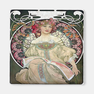 F. Champenois Imprimeur-Éditeur by Alfons Mucha Magnet