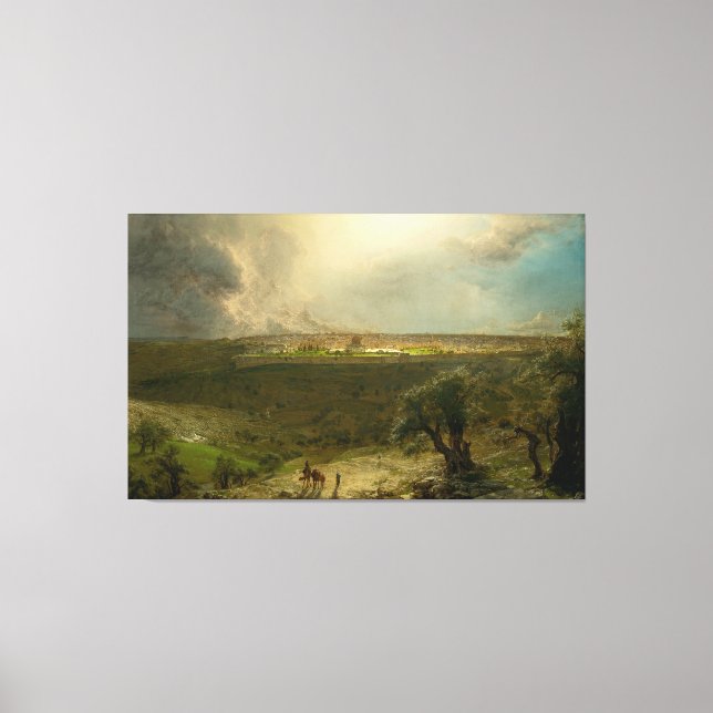 F. CHURCH - Jerusalem from the Mount of Olive 1870 Canvas Print (Front)